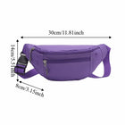Riñonera Deportiva Impermeable de Gran Capacidad con Múltiples Bolsillos y Cremallera