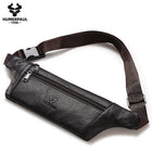 Riñonera de Cuero Vintage para Hombre - Bolso de Piel de Vestir