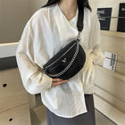 Riñonera Deportiva de Cuero con Cadena y Bolsillo para Teléfono - Diseño Moderno y Elegante