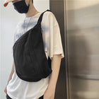 Riñonera Deportiva Unisex de Lona - Bolso Bandolera Amplio con Compartimento para Móvil