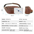 Riñonera de Cuero para Hombre - Bolso de Piel de Vestir Elegante