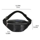 Riñonera Deportiva 340D - Bolsa de Cintura con Cremalleras y Correa Ajustable para Hombre y Mujer
