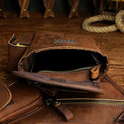 Riñonera Deportiva de Cuero Encerado Vintage para Hombre - Bolsa de Cintura Multifuncional