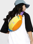 Riñonera Deportiva con Bloques de Color Dopamina - Bolsa de Pecho para Mujer