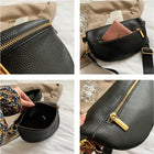 Riñonera Deportiva Mujer - Bolso de Cintura de Piel Sintética Suave, Diseño Simple y Elegante