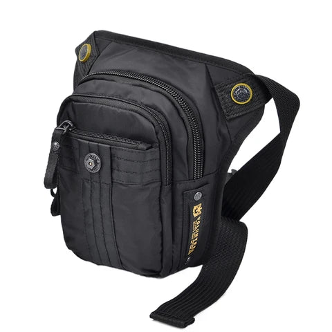 Riñonera Deportiva Impermeable Oxford para Hombre - Bolsa de Cadera y Pierna para Moto, Running y Viajes