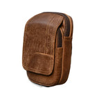 Riñonera Deportiva de Cuero Vintage para Hombre - Bolsa de Cintura Resistente para Exteriores