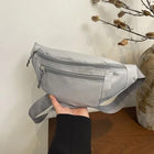 Riñonera Deportiva Impermeable de Gran Capacidad con Múltiples Bolsillos y Cremallera