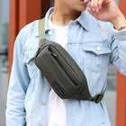 Riñonera Deportiva de Nylon en Forma de Banana - Bolsa Sling Multibolsillos