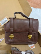 Riñonera Mujer Vintage Marrón - Bolso Bandolera Casual de Cintura