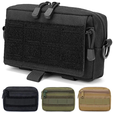 Riñonera Deportiva Táctica Molle Negra - Nylon Resistente