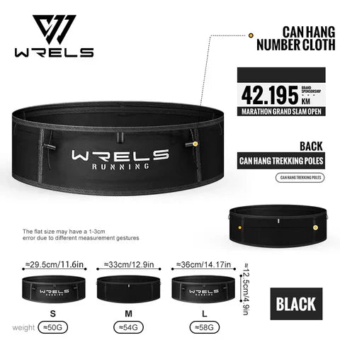 Поясная сумка WRELS черная полиэстер