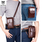 Riñonera de Cuero Genuino para Hombre - Bolsa de Cintura Pequeña