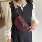Riñonera Deportiva Mujer - Bolso Bandolera Vintage con Múltiples Bolsillos