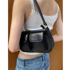 Riñonera Mujer Vintage Marrón - Bolso Bandolera Casual de Cintura