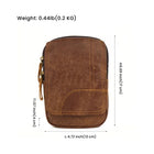 Riñonera Deportiva de Cuero Vintage para Hombre - Bolsa de Cintura Resistente para Exteriores