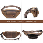 Riñonera de Cuero para Hombre - Bolso de Piel de Vestir Premium