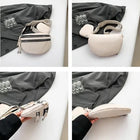 Riñonera Deportiva Mujer - Bolso Cintura Grande de Cuero Sintético, Diseño Simple y Elegante