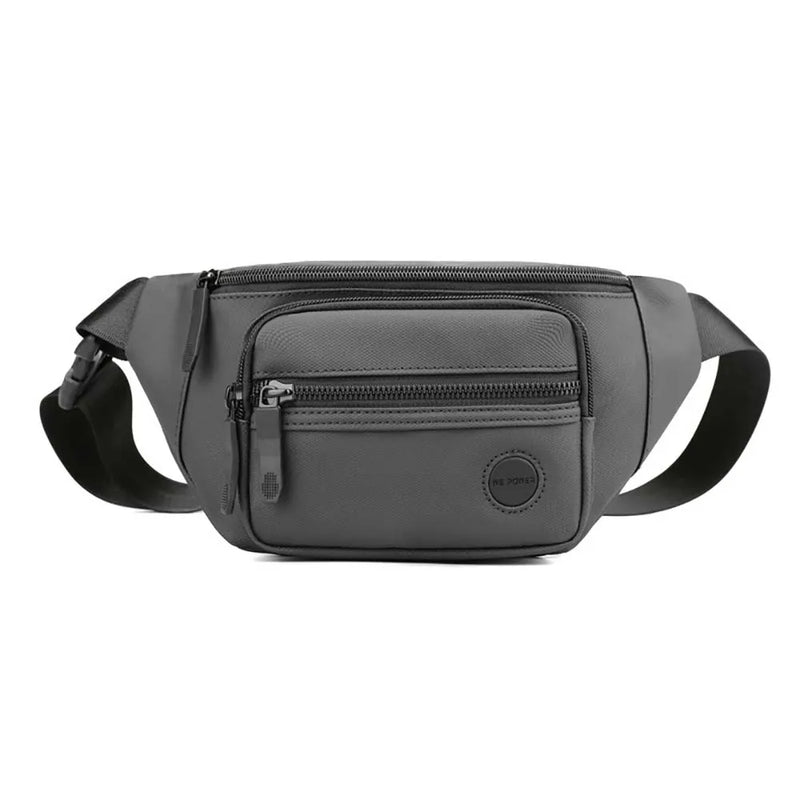 Riñonera Hombre Nylon Multibolsillos - Bolsa de Cintura para Moto, Deporte y Escalada