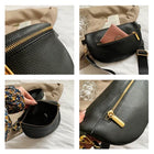 Riñonera Mujer Vintage de Piel Genuina - Bolso Bandolera Ancha y Elegante