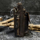 Riñonera de Cuero Vintage para Hombre - Bolso de Piel de Vestir Mini