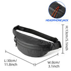 Riñonera Hombre Antirrobo - Bolso Bandolera Casual de Cintura