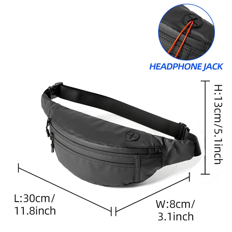 Riñonera Hombre Antirrobo - Bolso Bandolera Casual de Cintura