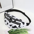 Riñonera de Moda para Mujer con Estampado de Vaca - Bolso Cintura Multifuncional