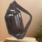 Riñonera de Cuero para Hombre 2025 - Bolso Bandolera Multifuncional Elegante y Deportivo