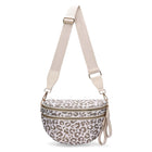 Riñonera de Viaje para Mujer de Nylon - Bolso Cruzado Espacioso a Cuadros Blanco y Negro