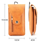 Riñonera Deportiva Impermeable Multifuncional para Hombre - Bolsa Retro de Cuero para Teléfono