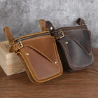 Riñonera Deportiva de Cuero Genuino para Hombre - Bolsa de Cintura para Móvil