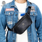 Riñonera Deportiva de Cuero Genuino - Bolsa Cruzada para Hombre, Ideal para Entrenamiento, Viajes y Aventuras