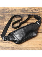 Riñonera Deportiva de Cuero Genuino - Ligera y Elegante para Hombre