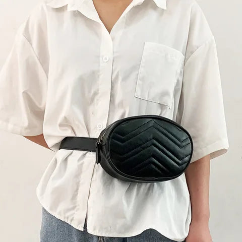 Riñonera Deportiva Mujer - Bolso Bandolera de Piel Sintética para Viajes
