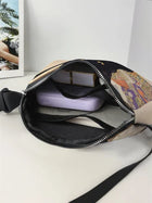 Riñonera Deportiva Ajustable con Estampado de Gato Negro - Bolsa de Cintura para Correr