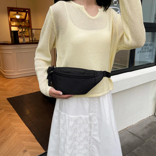 Riñonera de Cintura para Mujer - Bolso Bandolera Casual de Nylon
