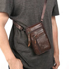 Riñonera Deportiva para Hombre - Bolsa de Cintura Multifuncional con Compartimento para Móvil