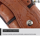 Riñonera Deportiva de Cuero Grande con Múltiples Bolsillos - Bolsa Bandolera para Hombre