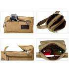Riñonera Deportiva Hombre - Bolsa Multifuncional de Lona con Múltiples Bolsillos