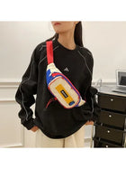 Riñonera Deportiva de Bloques de Color - Bolsa Multiusos para Teléfono y Accesorios