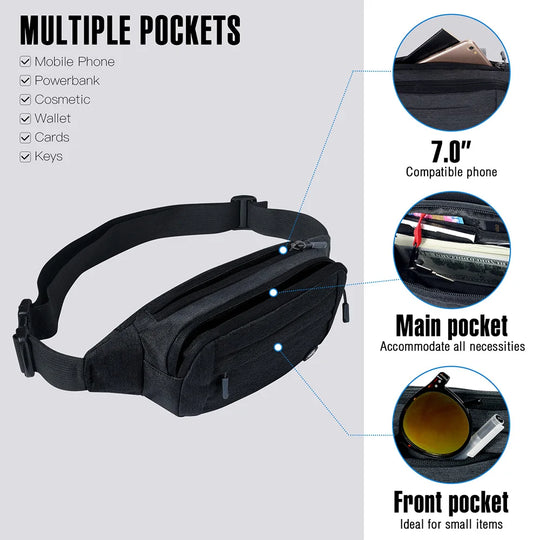 Riñonera Deportiva Unisex para Running - Ajustable y Ligera