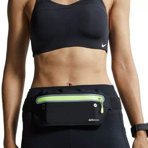 Riñonera Deportiva Ultrafina Impermeable para Hombre y Mujer - Bolsa de Cintura para Correr