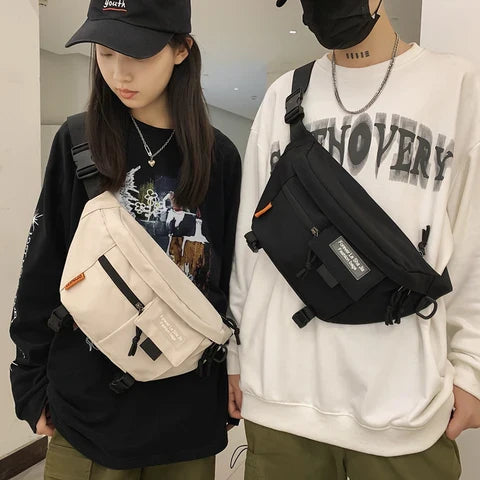 Riñonera Deportiva de Gran Capacidad - Bolsa Casual de Nylon para Hombre y Mujer