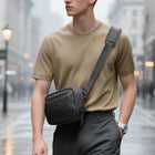 Riñonera de Cintura para Hombre - de Nylon Bolso Bandolera Casual Mini