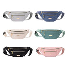 Riñonera Deportiva para Mujer - Bolsa de Cintura de Poliéster, Unicolor, Cruzada