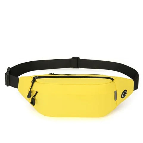 Riñonera Deportiva Impermeable Cruzada Ligera con Compartimento para Teléfono y Salida para Auriculares
