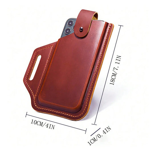 Riñonera Grande de Cuero Unisex - Bolso de Piel de Vestir Elegante
