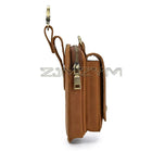 Riñonera Deportiva de Cuero Genuino para Hombre - Bolsa de Cintura Pequeña