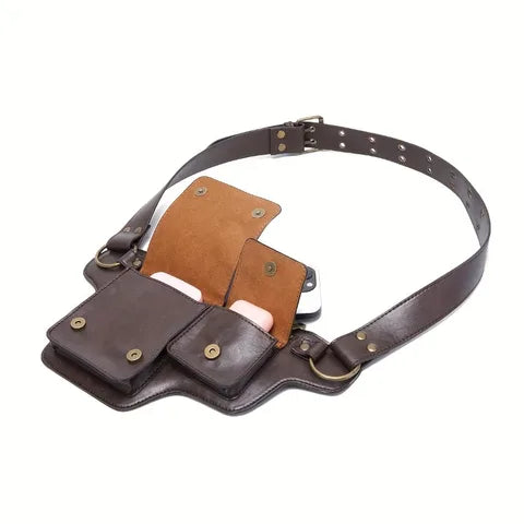 Riñonera Deportiva Vintage Impermeable con Organizador para Ciclismo
